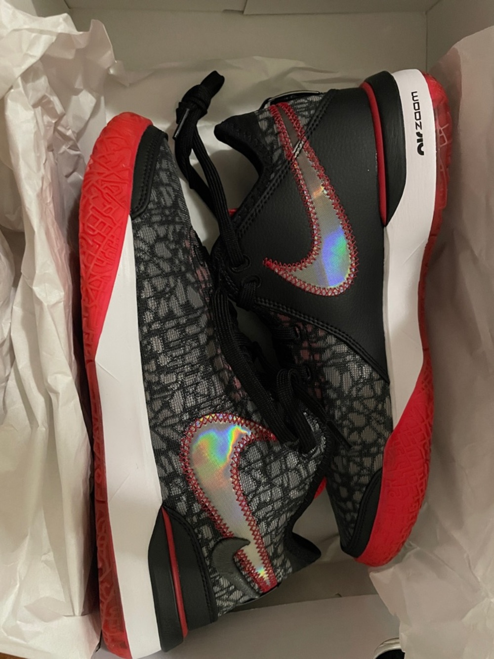 Nike Zoom LeBron NXXT Gen FaZe Clan sneakers in black and red
